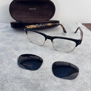 Tom Ford Black/Tortoise Shell Sunglasses/Frames with Hard Case & Box